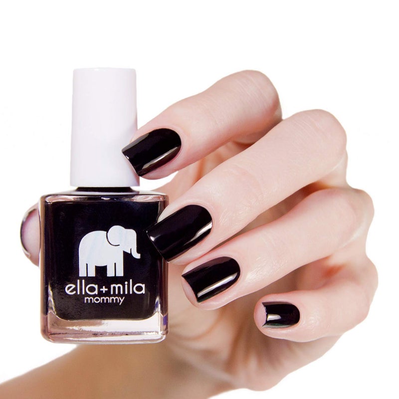 ella mila ella+mila Professional, Quick Dry, Long-Lasting & Chip-Resistant Black Nail Polishes (Lights Out - 0.45 fl oz) - Image 5